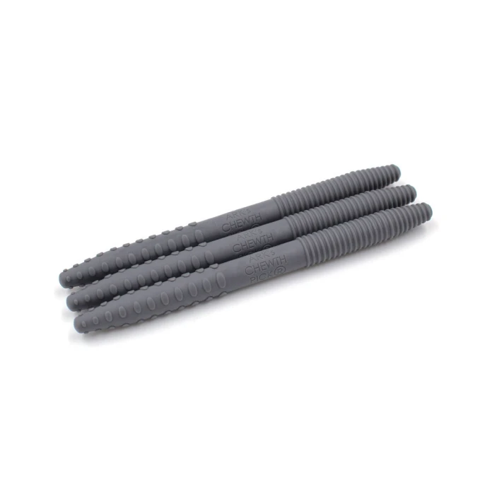 Chewth Pick Texturé - Outil de mastication : Gris foncé.
