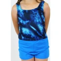 Tankini incontinence enfant - Bleu multi