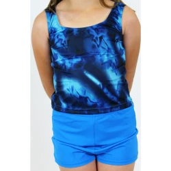Tankini incontinence enfant - Bleu multi