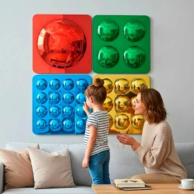 Miroirs convexes colorés assortis par 4