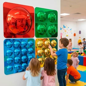 Miroirs convexes colorés assortis par 4