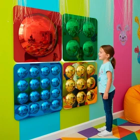 Miroirs convexes colorés assortis par 4