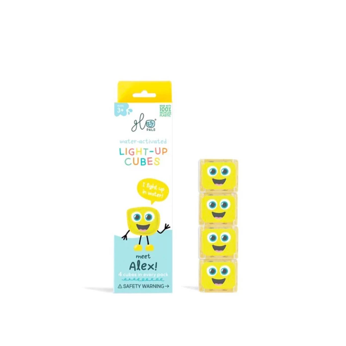 Glow pals - 4 cubes lumineux Alex jaune