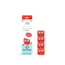 Glow pals - 4 cubes lumineux Sammy rouge