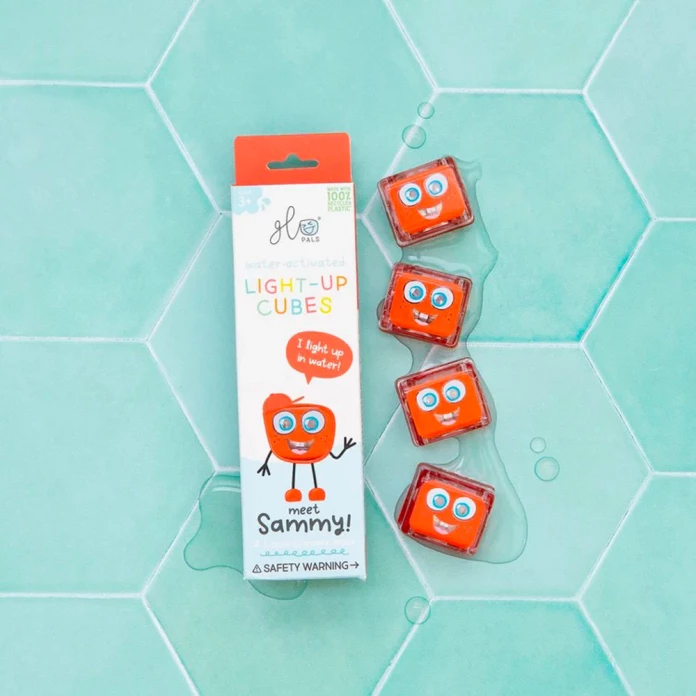 Glow pals - 4 cubes lumineux Sammy rouge