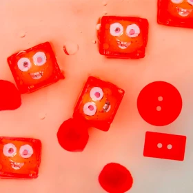 Glow pals - 4 cubes lumineux Sammy rouge
