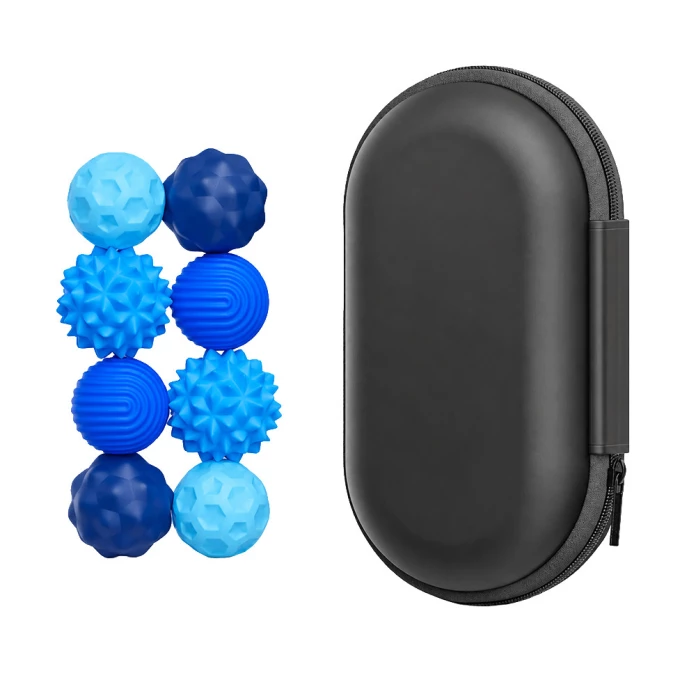 Boules sensorielles magnétiques x 8 - bleues